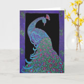 Wenskaart - Proud Peacock Kaart (Gele Bloem)