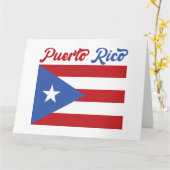 Wenskaart Puerto Rico Kaart (Gele Bloem)