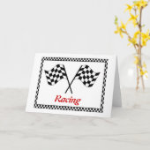 Wenskaart Racing Flags Kaart (Gele Bloem)