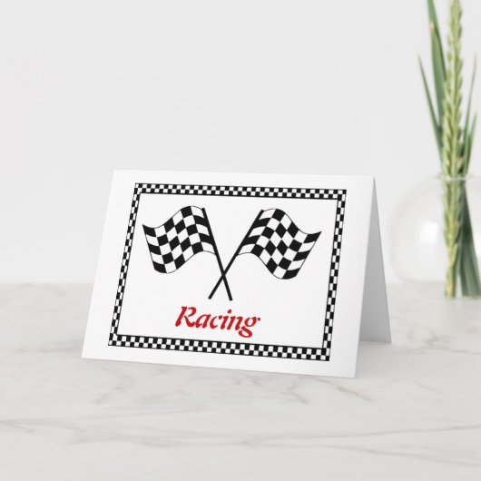 Wenskaart Racing Flags Kaart (Voorkant)