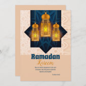 Wenskaart Ramadan Kareem Lantern Feestdagenkaart (Voorkant / Achterkant)