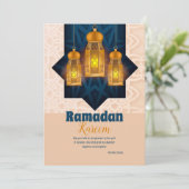 Wenskaart Ramadan Kareem Lantern Feestdagenkaart (Staand voorkant)