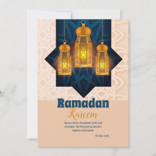 Wenskaart Ramadan Kareem Lantern Feestdagenkaart