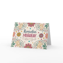 Wenskaart Ramadan Patterns Kalligrafie