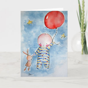 Wenskaart Red Baloon Kaart