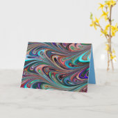 wenskaart regenboogdraden kaart (Gele Bloem)