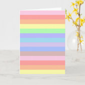 Wenskaart regenboogpasta's kaart (Gele Bloem)