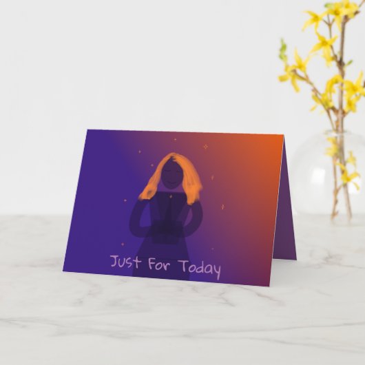 Wenskaart Reiki Principles Kaart (Gele Bloem)