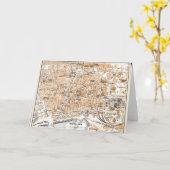  Wenskaart Reizen Barcelona Spanje Kaart (Gele Bloem)