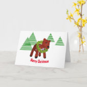 Wenskaart - rendieren - Vernissen Kaart (Gele Bloem)