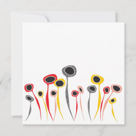 Wenskaart Retro Flowers Kaart