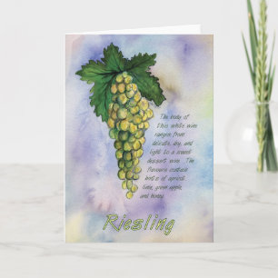 Wenskaart Riesling Wine Grapes Kaart