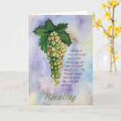 Wenskaart Riesling Wine Grapes Kaart (Gele Bloem)