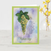 Wenskaart rijstdruiven kaart (Gele Bloem)