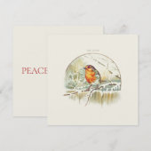 WENSKAART  ROBIN "MERRY CHRISTMAS" (Voorkant / Achterkant)