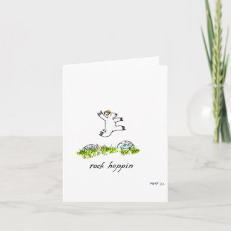 wenskaart "Rock Hoppin" blanco Kaart