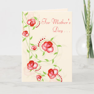 Wenskaart - Rode Ombre Rozen Kaart