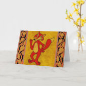 Wenskaart rode vos kaart (Gele Bloem)