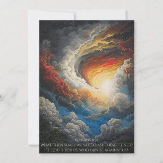 Wenskaart Romeinen 8:31 Als God voor ons is, Feestdagenkaart