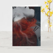 Wenskaart:  Rood Kaart (Gele Bloem)