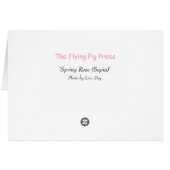 wenskaart "Roos van de lente (Sepia)" (Achterkant Horizontaal)