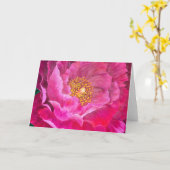 Wenskaart Roze Cactus Roos Kaart (Gele Bloem)