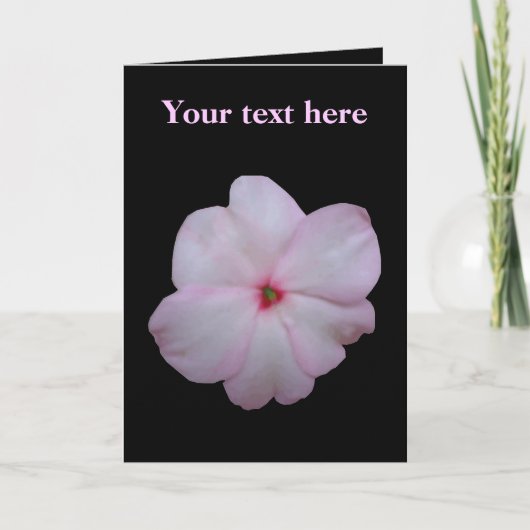 Wenskaart roze imatiens Kaart (Voorkant)