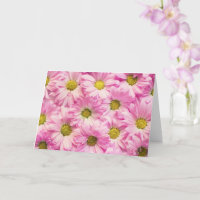 Wenskaart - Roze Madeliefjes Gerbera