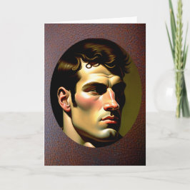 Wenskaart Rugby Player Feestdagen Kaart