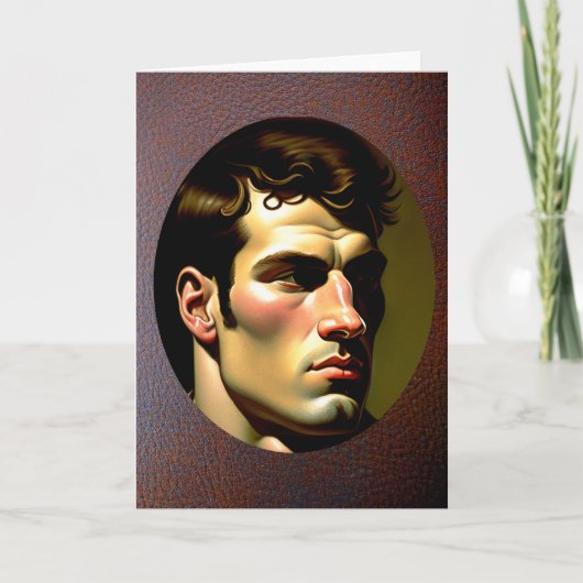 Wenskaart Rugby Player Feestdagen Kaart (Voorkant)