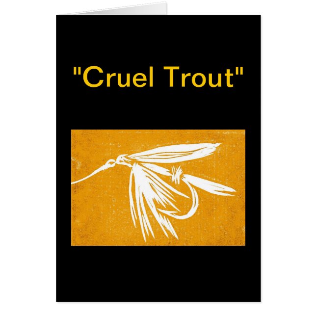 wenskaart "Ruwe forel" (Voorkant)