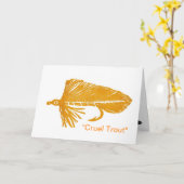 wenskaart "Ruwe forel" Kaart (Gele Bloem)