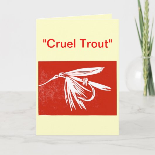 wenskaart "Ruwe forel" Kaart (Voorkant)