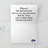 wenskaart "Ruwe forel" Kaart (Binnen)