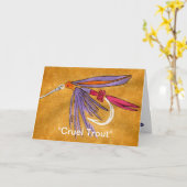 wenskaart "Ruwe forel" Kaart (Gele Bloem)