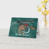 wenskaart "Ruwe forel" Kaart (Gele Bloem)