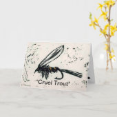 wenskaart "Ruwe forel" Kaart (Gele Bloem)