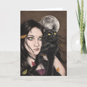 Wenskaart 's Nachts van een herfst Kaart