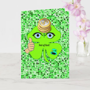 Wenskaart Saint Patrick's Day Klaver Kaart