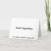 Wenskaart "Salad Vegetables" Kaart (Achterkant)