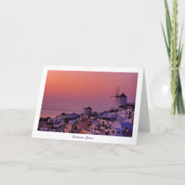 Wenskaart - Santorini Zonsondergang, Griekenland Kaart