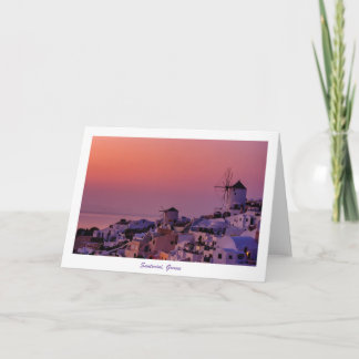 Wenskaart - Santorini Zonsondergang, Griekenland Kaart