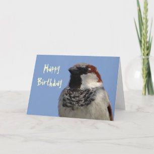 Wenskaart schattige kleine vogel kaart