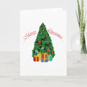 Wenskaart Schotse Terrier Feestdagen Kaart