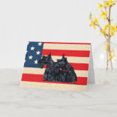 Wenskaart Schotse Terrier Kaart (Gele Bloem)