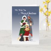 Wenskaart Schotse Terrier Kaart (Gele Bloem)