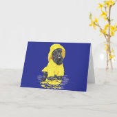 Wenskaart Schotse Terrier Kaart (Gele Bloem)