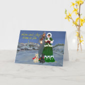 Wenskaart Schotse Terrier Kaart (Gele Bloem)