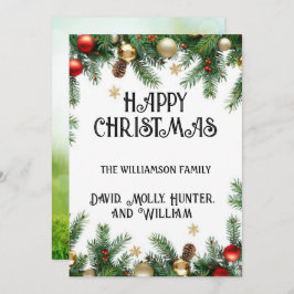 Wenskaart Script Vrolijk Kerstfeest Feestdagenkaart