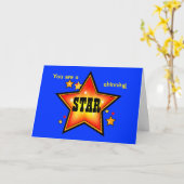 Wenskaart Shinning Star Award Kaart (Gele Bloem)